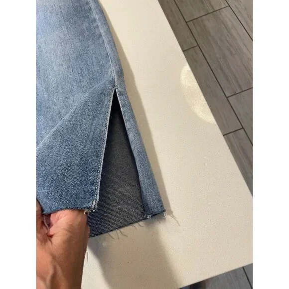 Kancan Selena Light Wash Mid Rise Flare Jeans with Raw Hem size 9/28 - Picture 11 of 13